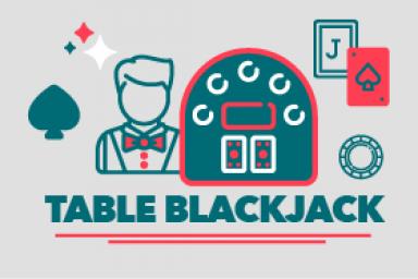Blackjack table: presentation of the table and its surrounding elements